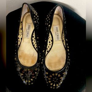 Jimmy Choo black flats